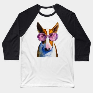 Rockstar Bull Terrier Baseball T-Shirt